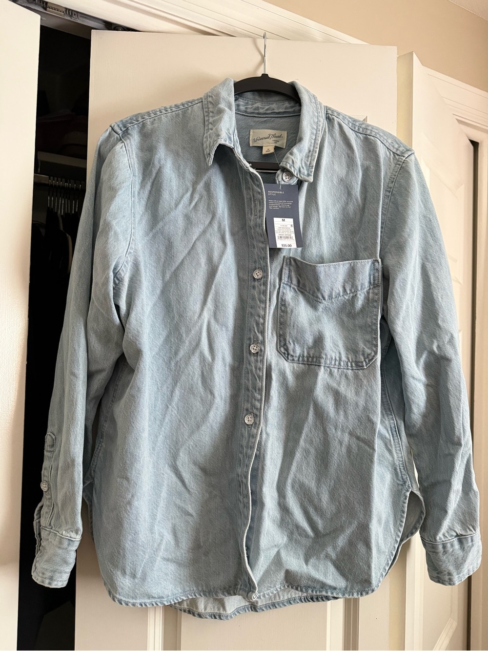 Universal Thread Light Blue Denim Button-Up Shirt